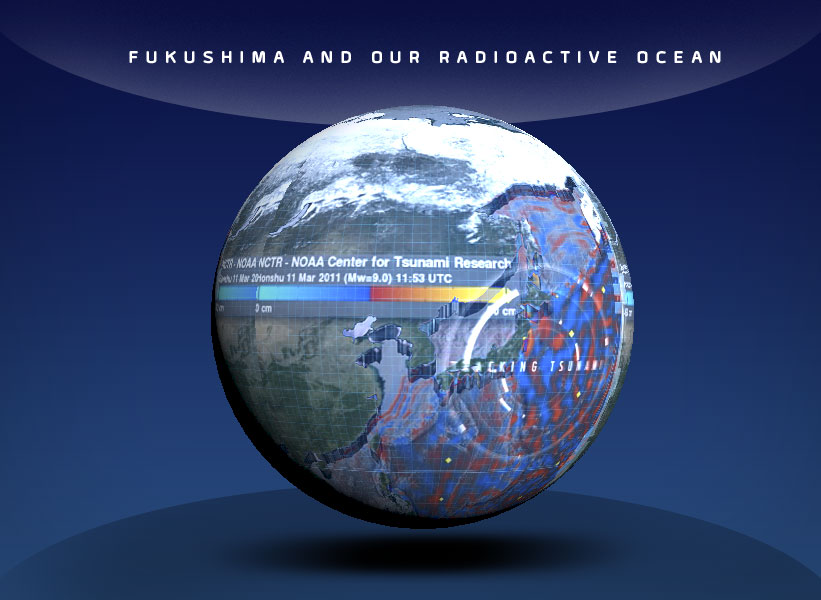 globe showing fukushima